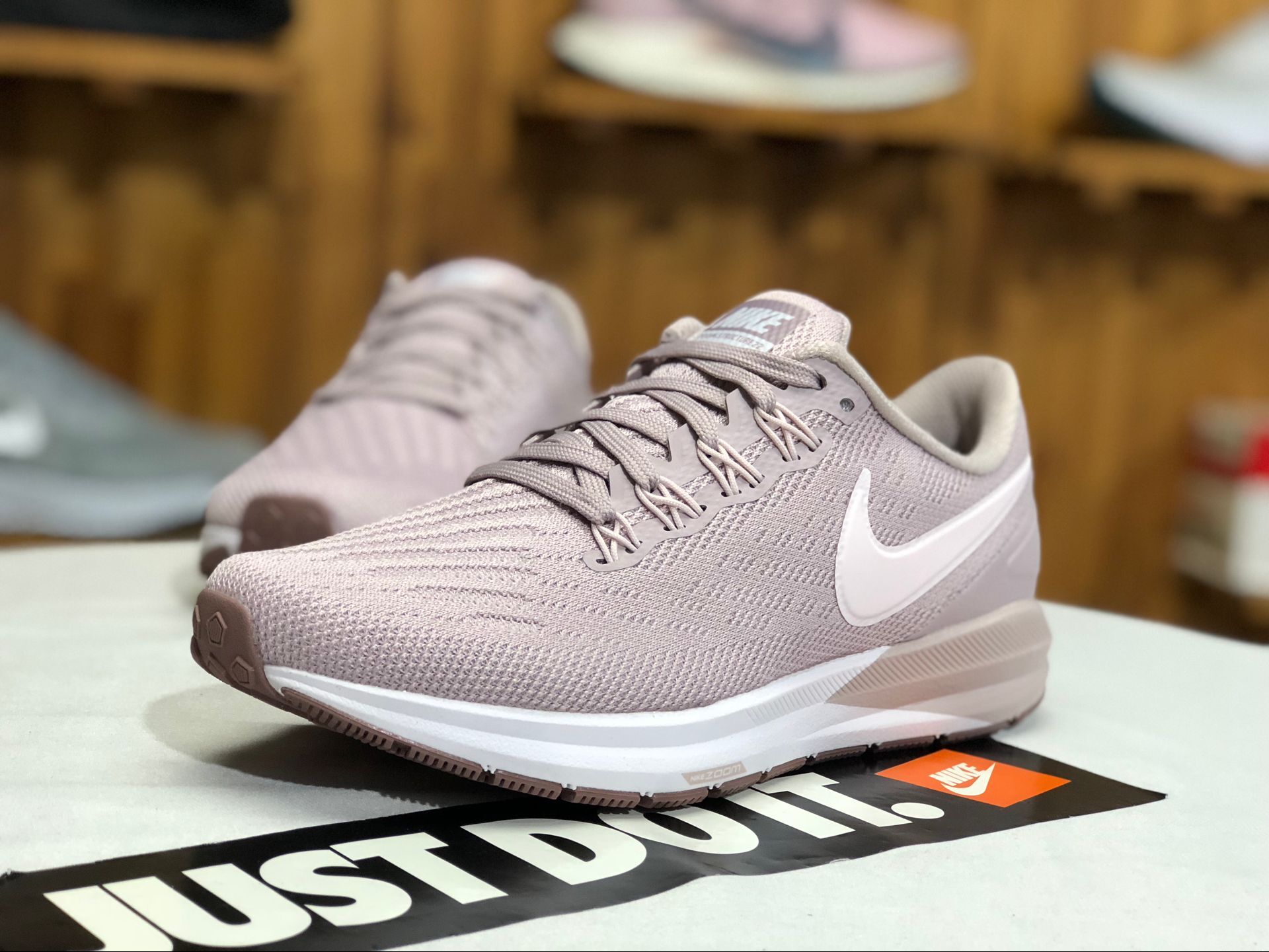 Women Nike Air Zoom Structure 22 Rose Gold Shoes